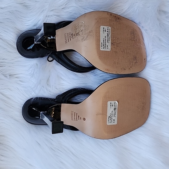 Schutz Meghan Sandal Black Leather NWOT - Picture 4 of 5
